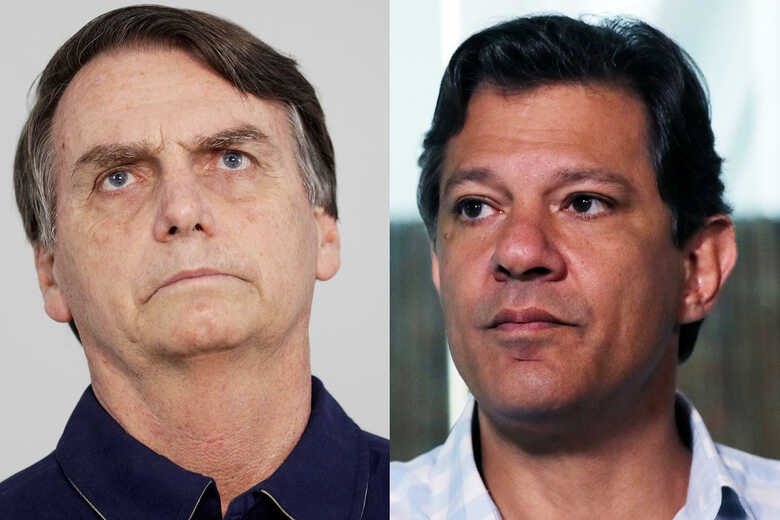 Jair Bolsonaro e Fernando Haddad usaram suas contas no Twitter para fazer as declarações
