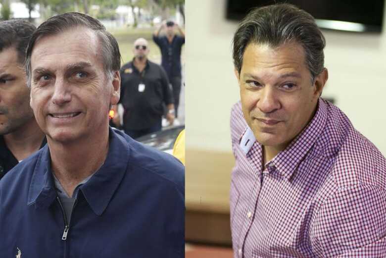 Fernando Haddad 56,33% e Jair Bolsonaro tem 22,50% percentuais de rejeição