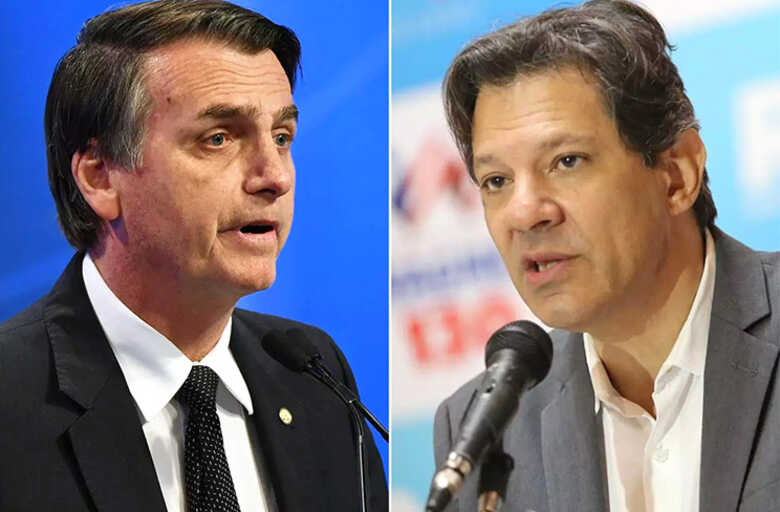 Os presidenciáveis Jair Bolsonaro e Fernado Haddad