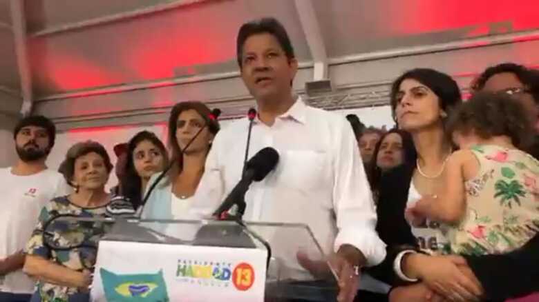 Haddad agradece votos recebidos e promete oposição pela democracia