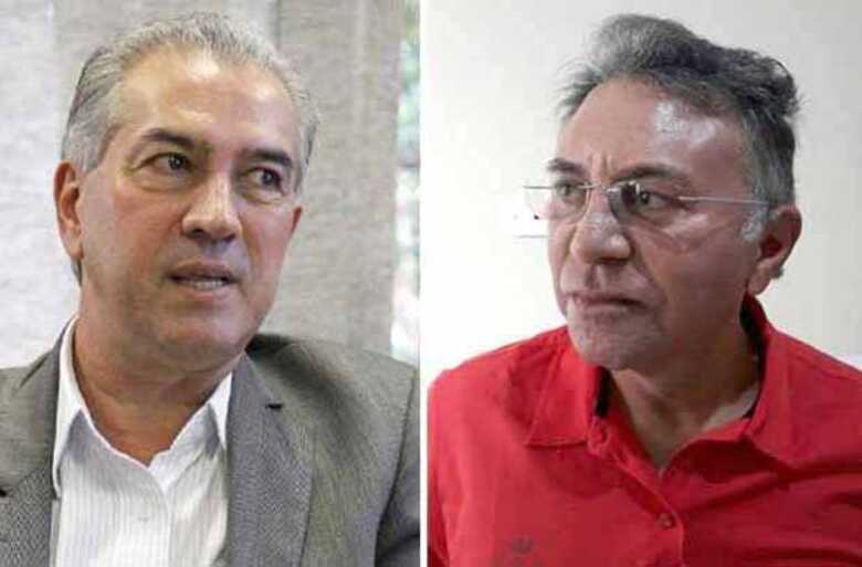 Os candidatos ao Governo do Estado, Reinaldo Azambuja e Odilon de Oliveira