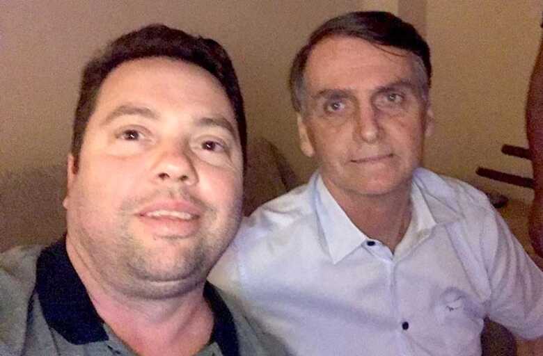 Rodolfo Nogueira durante visita ao presidenciável, Jair Bolsonaro, na segunda-feira