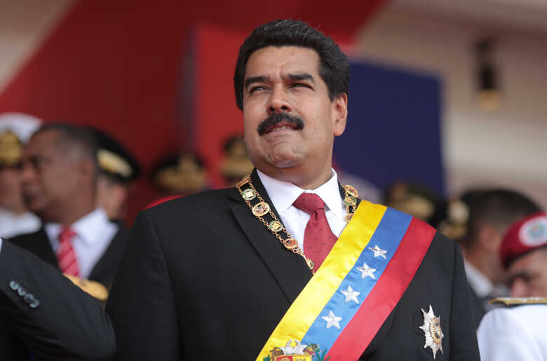 O presidente da Venezuela, Nicolás Maduro, durante a posse ocorrida no início do ano