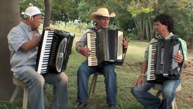 Dominguinhos (o da esquerda) Dino Rocha (no meio) e Elias Filho (na Direita)