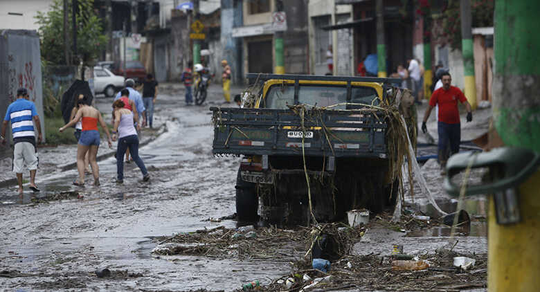 O temporal teve inicio ontem e terminou nesta madrugada