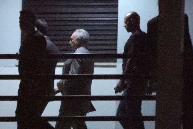 Michel Temer chegando na Superintendência da Polícia Federal, no Rio