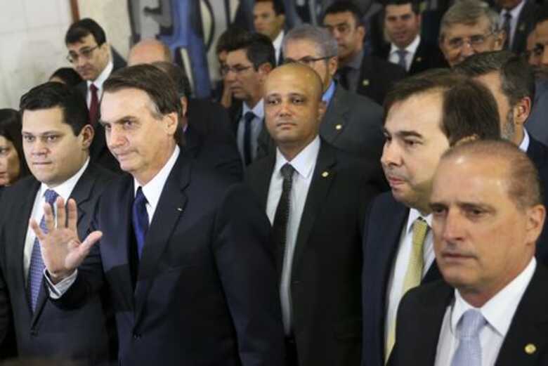 Bolsonaro no Congresso para entregar a proposta de reforma da Previdência