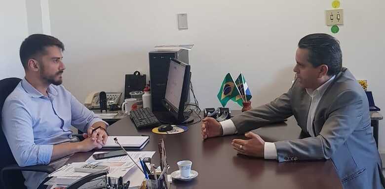 Reunião realizada na manhã desta quarta-feira entre Firmo Henrique Alves, presidente da CBM e Bruno Wendling, presidente da Fundtur