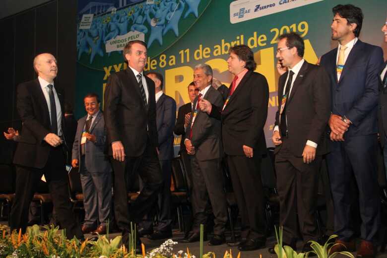 Presidente Jair Bolsonaro, durante  XXII Marcha a Brasília em Defesa dos Municípios