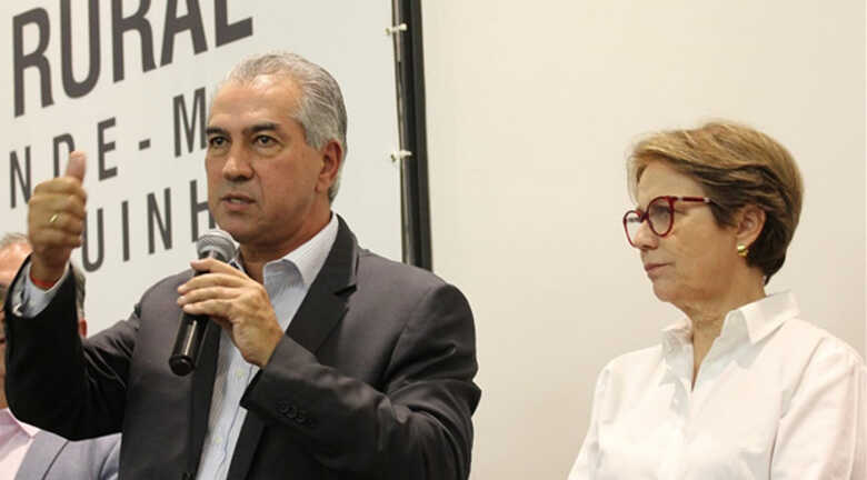 Governador Reinaldo Azambuja e ministra da Economia Tereza Cristina