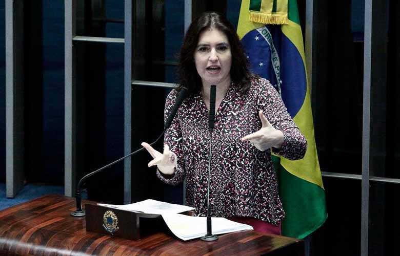 Simone discursou nesta terça-feira (30), no Senado