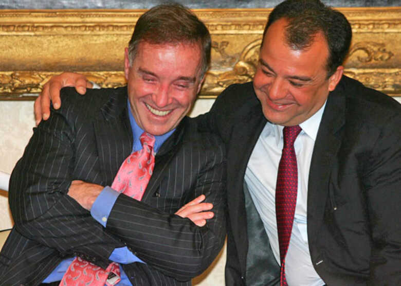 Empresário Eike Batista e xx-governador Sérgio Cabral