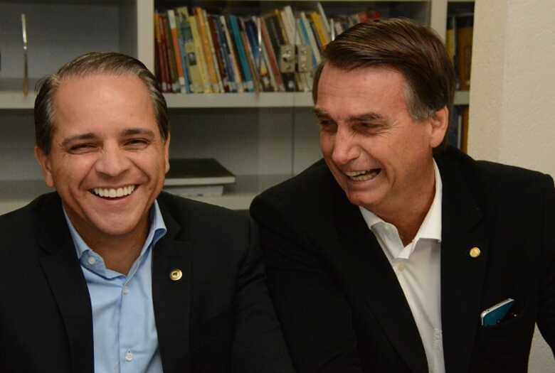 O deputado estadual, Coronel David e o presidente Jair Bolsonaro