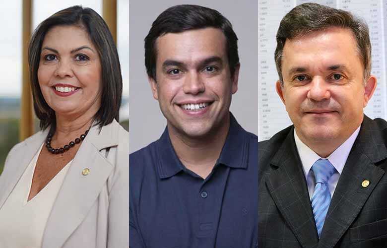 Bia Cavassa (PSDB), Beto Pereira (PSDB) e Vander Loubet (PT)
