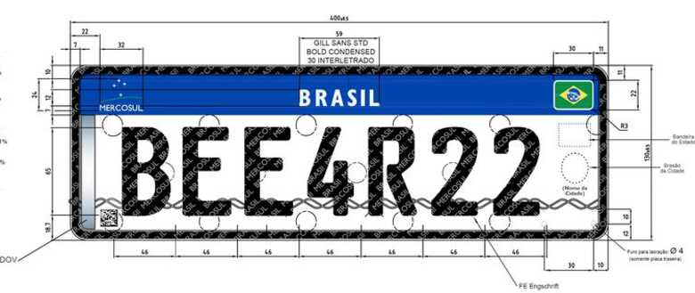 Placa inteligente permite que agentes de tr&acirc;nsito identifiquem informa&ccedil;&otilde;es importantes do ve&iacute;culo