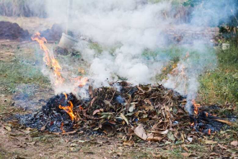 Colocar fogo em lixo no quintal ou terreno baldio é crime