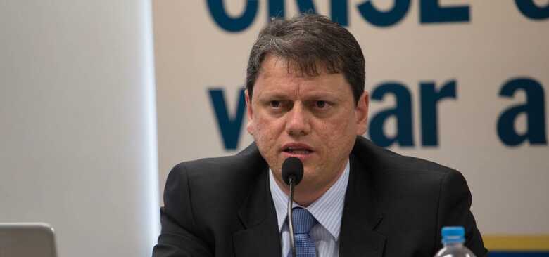 O ministro da Infraestrutura, Tarcísio Gomes de Freitas
