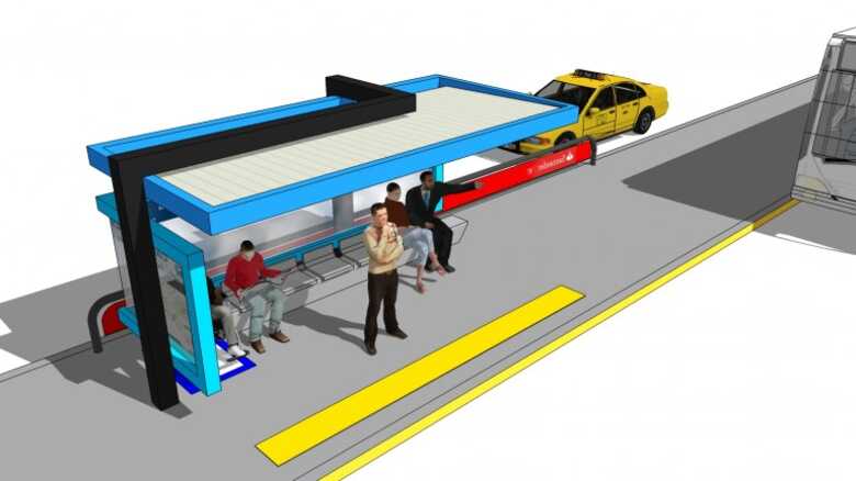 Serão costruídas três estaçãoes de 10 metros com assentos que dará maior conforto aos que esperam pelo ônibus