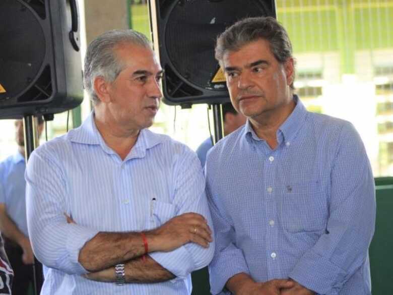 O governador Reinaldo Azambuja e o senador Nelsinho Trad