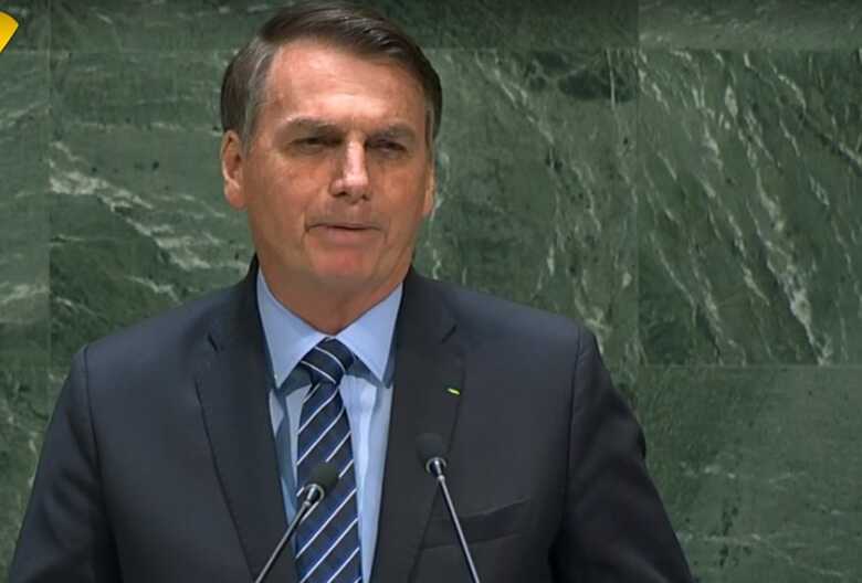 Presidente da República, Jair Bolsonaro em discurso na 74ª Assembleia Geral das Nações Unidas