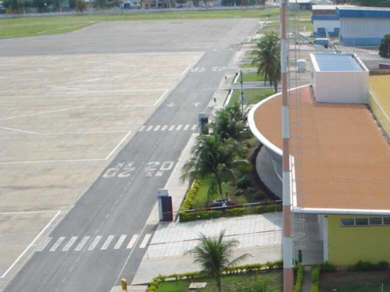 Parte da estrutura do Aeroporto Internacional de Corumbá