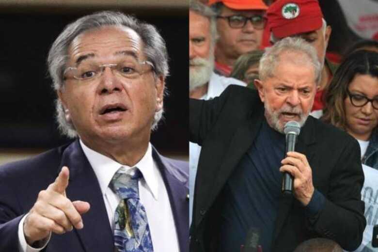 Ministro da Economia Paulo Guedes e ex-presidente Luiz Inácio Lula da Silva