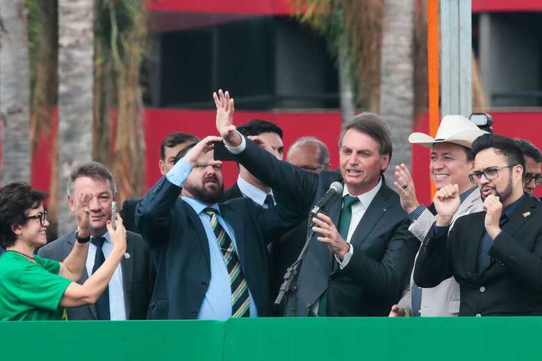 Jair Bolsonaro durante a anunciação