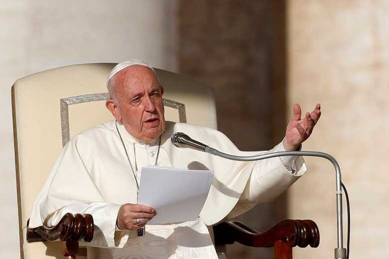 Papa Francisco durante a última oração do Angelus de 2019
