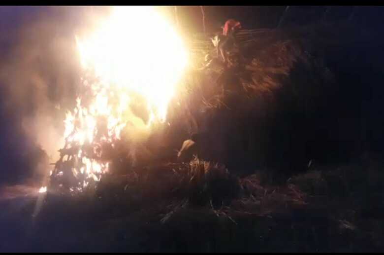 Incêndio na propriedade dos Kaiowá, em Rio Brilhante