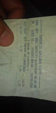 Valor da passagem do ônibus à  R$ 4, 10