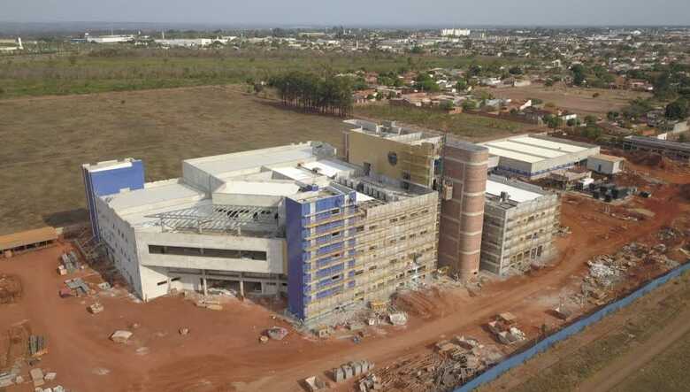 Construção do Hospital Regional de Três Lagoas, onde foram investidos mais de R$ 56 milhões