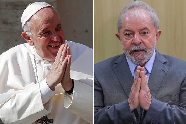 O Papa Francisco e o ex-presidente Lula