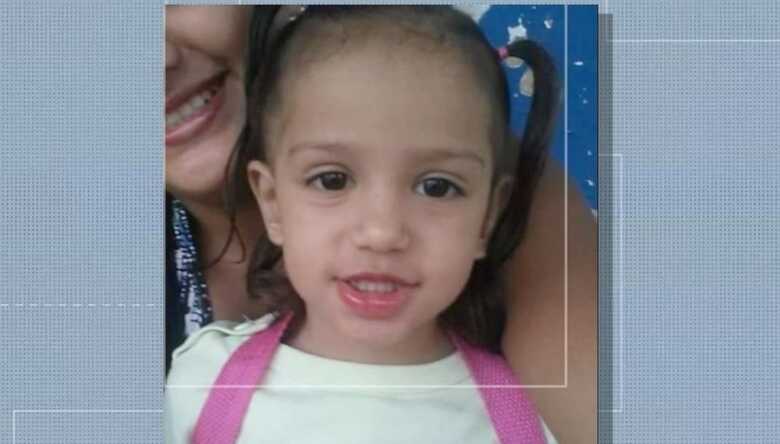 Stella Lopes de 3 anos teve ferimentos graves na cabeça e morreu antes de chegar à Santa Casa