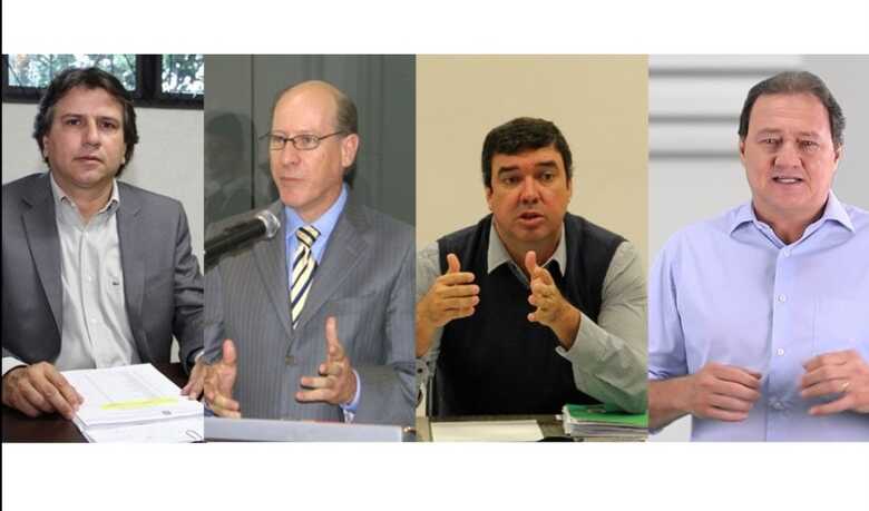 Pedro Caravina, prefeito de Bataguassu;Nery Júnior, desembargador federal; Eduardo Riedel, secretário de Estado; Marcelo Miglioli, ex-secretário Estadual de Obras