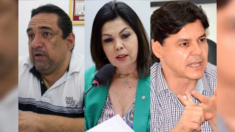 O prefeito Marcelo Iunes, a deputada federal Bia Cavassa e o ex-prefeito Paulo Duarte