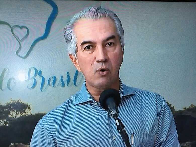 O governador Reinaldo Azambuja