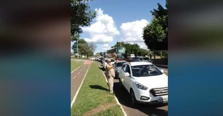 Manifestação em frente a Cidade do Natal