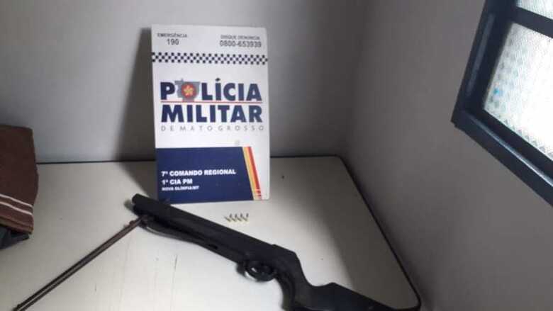 Espingarda usada pela crian&ccedil;a foi apreendida pela pol&iacute;cia