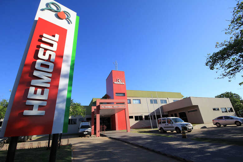 Fachada do Hemocentro Coordenador de Mato Grosso do Sul (Hemosul)