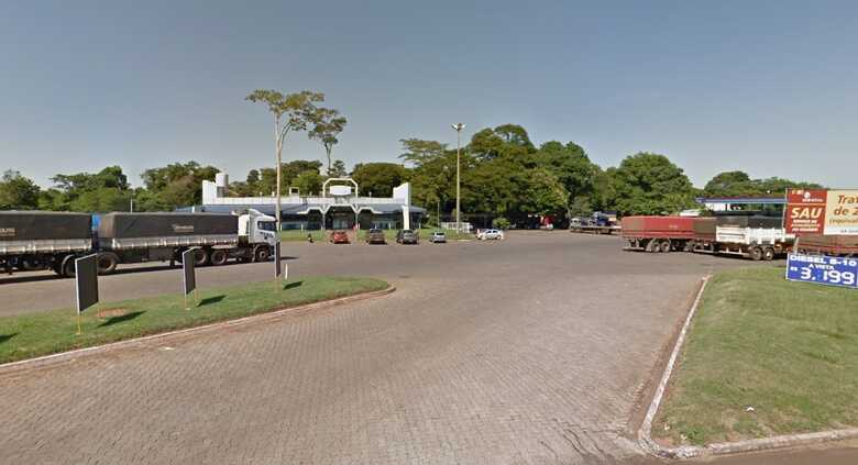 Posto de posto de combust&iacute;veis &ldquo;Tio Sam&rdquo;, onde o caminh&atilde;o foi encontrado