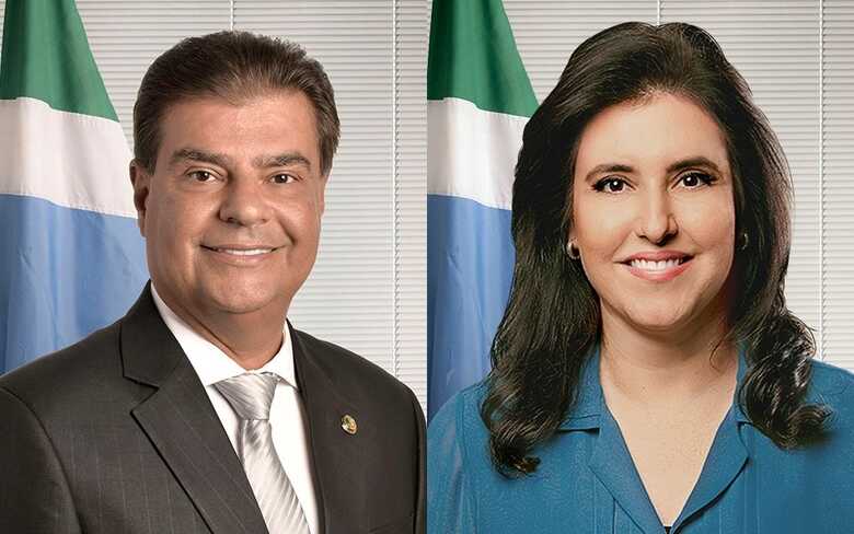 Os senadores Nelsinho e Simone
