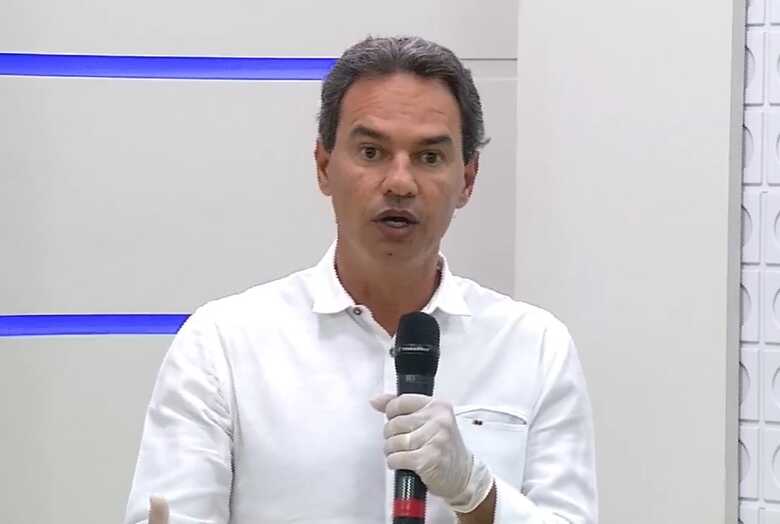 Prefeito de Campo Grande, Marquinhos Trad, durante entrevista ao programa Povo na TV