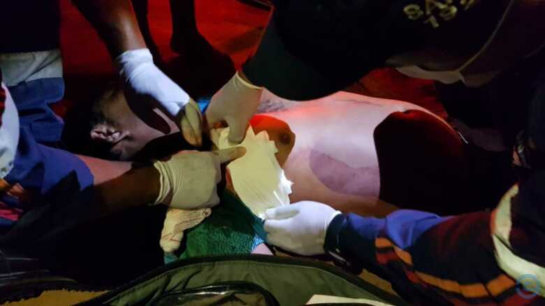 Ele foi cocorrido pelo Servi&ccedil;o de Atendimento M&oacute;vel de Urg&ecirc;ncia (SAMU)