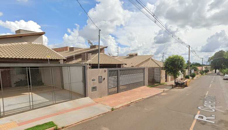 Rua da residência onde o crime aconteceu