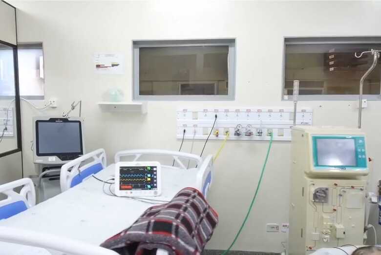 Leito vazio ap&oacute;s paciente receber alta m&eacute;dica