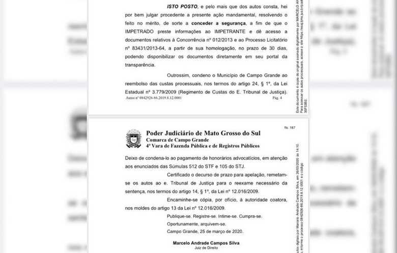 Decisão é da 4ª Vara de Fazenda Pública e de Registros Públicos