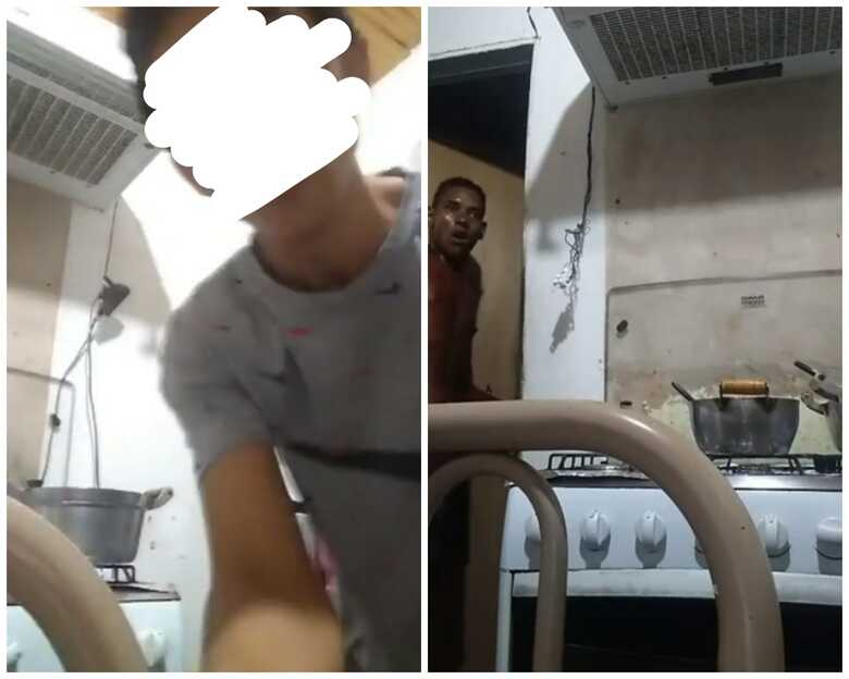 À esquerda vítima da tentativa de homicídio, à direita autor do crime