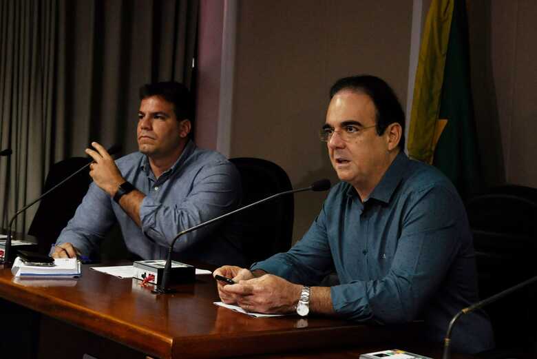 Deputado Capitão Contar, relator da CPI e deputado Felipe Orro, presidente da CPI