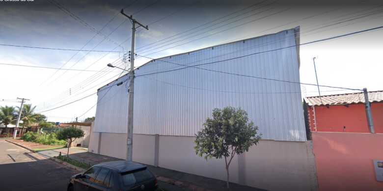 Quadra onde acontecia a partida de futsal