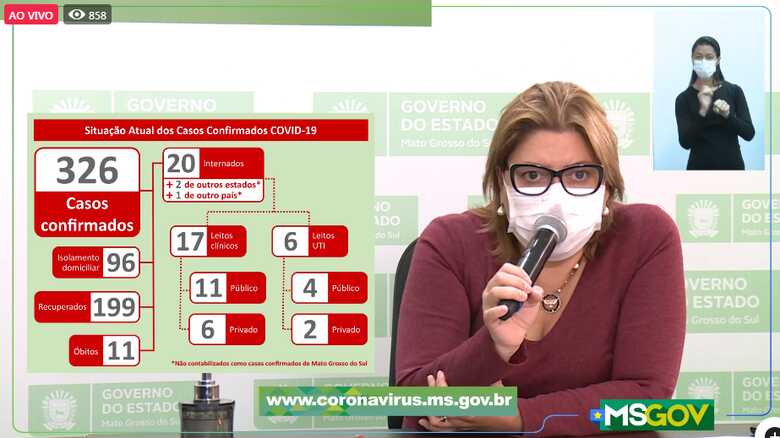 Live exibida no perfil do facebook do Governo do Estado de Mato Grosso do Sul